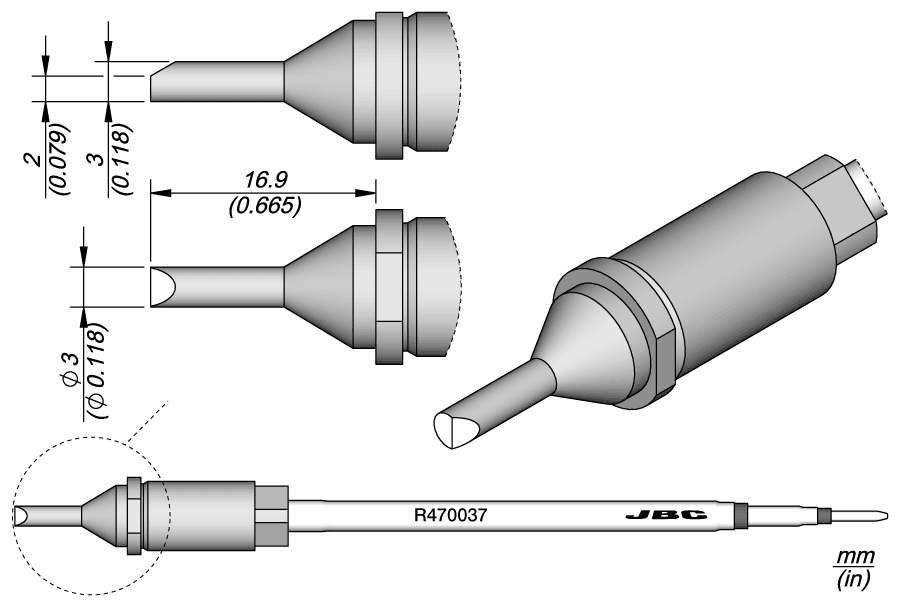 R470037 - Bevel Cartridge Ø 3